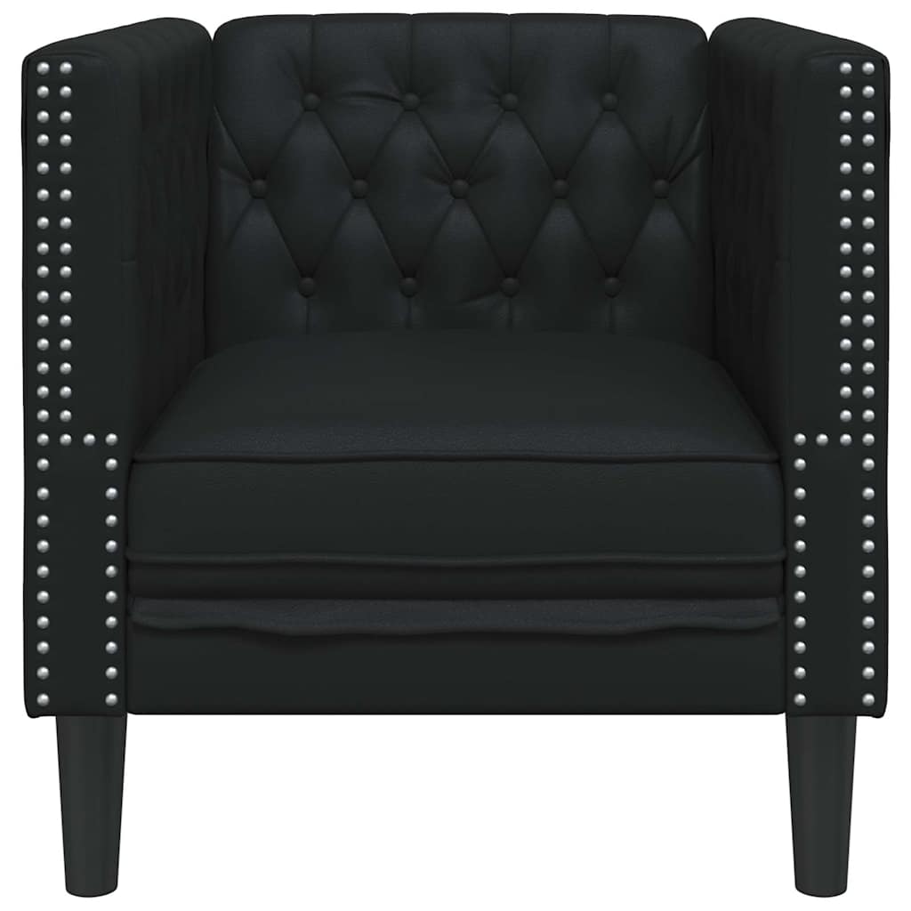 Sofa Black 74.5 x 71 x 70.5 cm PVC