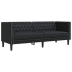 Sofa Black 194 x 74.5 x 70.5 cm PVC