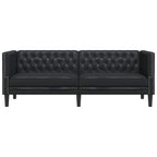 Sofa Black 194 x 74.5 x 70.5 cm PVC