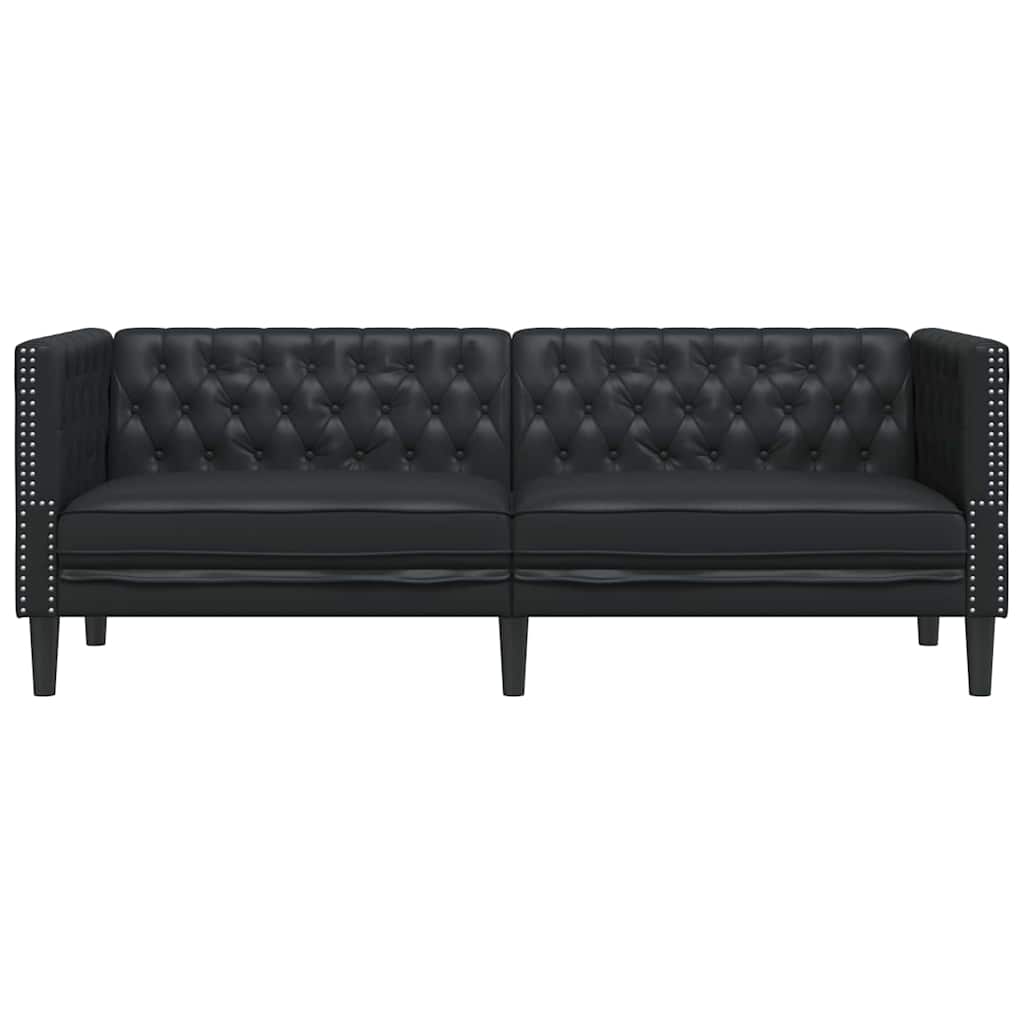 Sofa Black 194 x 74.5 x 70.5 cm PVC