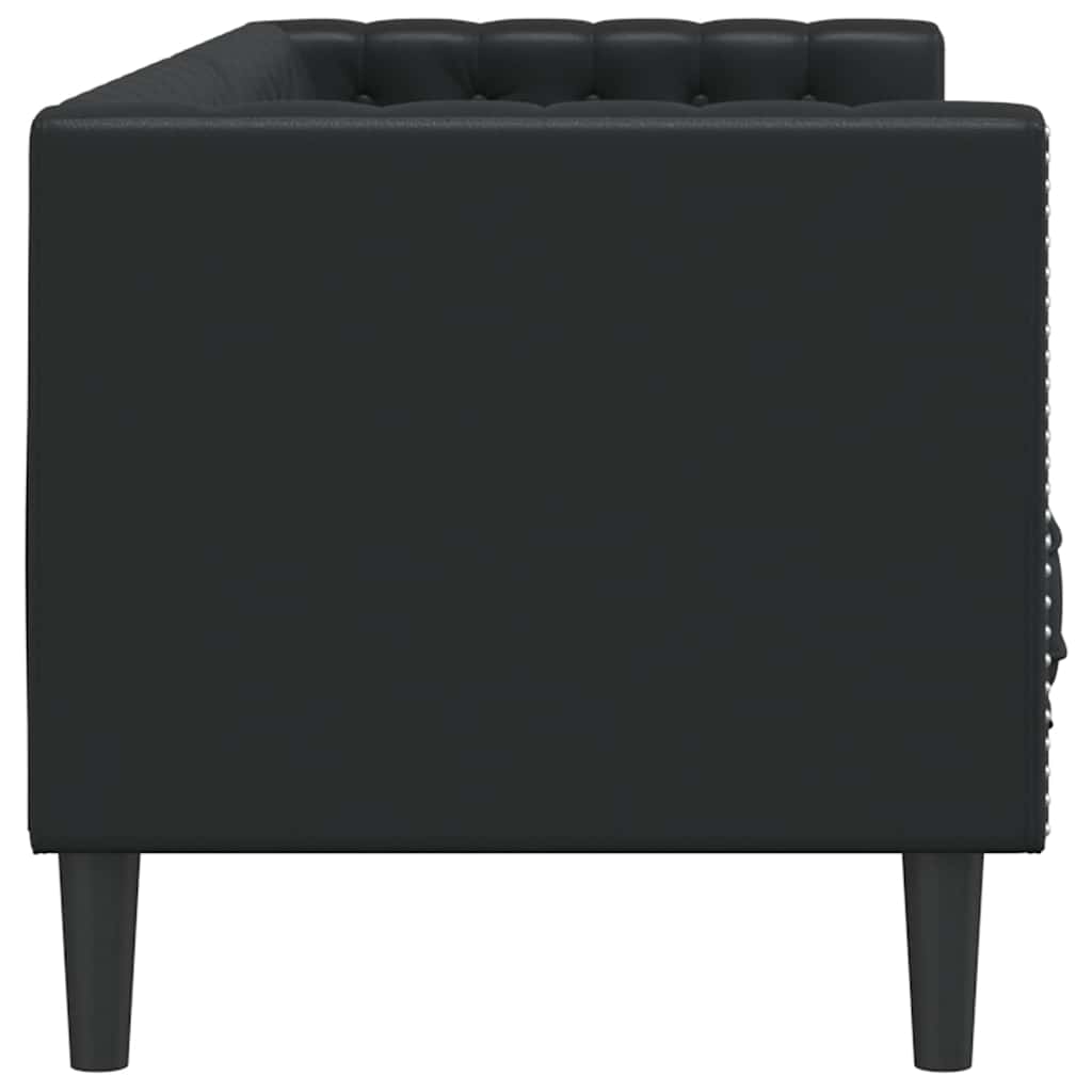 Sofa Black 194 x 74.5 x 70.5 cm PVC