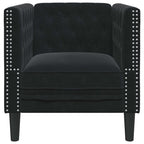 Sofa Black 74.5 x 71 x 70.5 cm Velvet