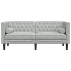 Sofa Light Grey 174 x 74.5 x 70.5 cm Velvet