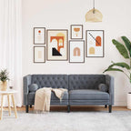 Sofa Dark Grey 174 x 74.5 x 70.5 cm Velvet