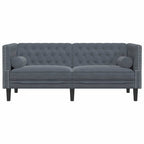 Sofa Dark Grey 174 x 74.5 x 70.5 cm Velvet