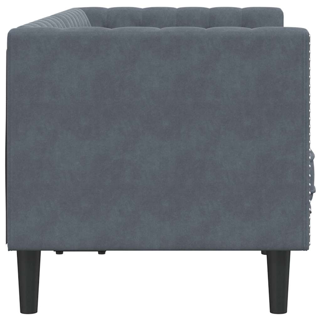 Sofa Dark Grey 174 x 74.5 x 70.5 cm Velvet