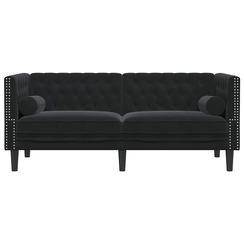 Sofa Black 174 x 74.5 x 70.5 cm Velvet