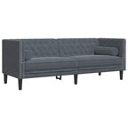 Sofa Dark Grey 194 x 74.5 x 70.5 cm Velvet