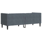 Sofa Dark Grey 194 x 74.5 x 70.5 cm Velvet