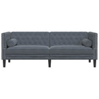 Sofa Dark Grey 194 x 74.5 x 70.5 cm Velvet