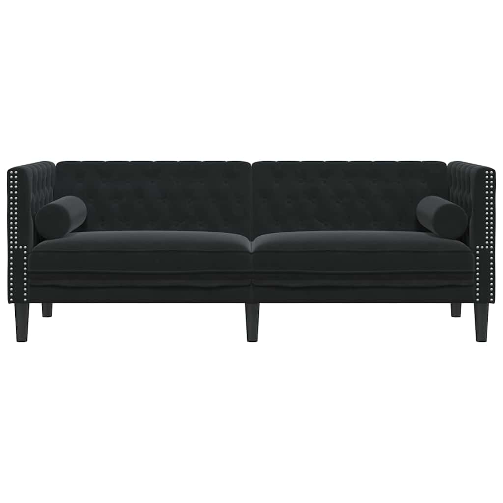 Sofa Black 194 x 74.5 x 70.5 cm Velvet