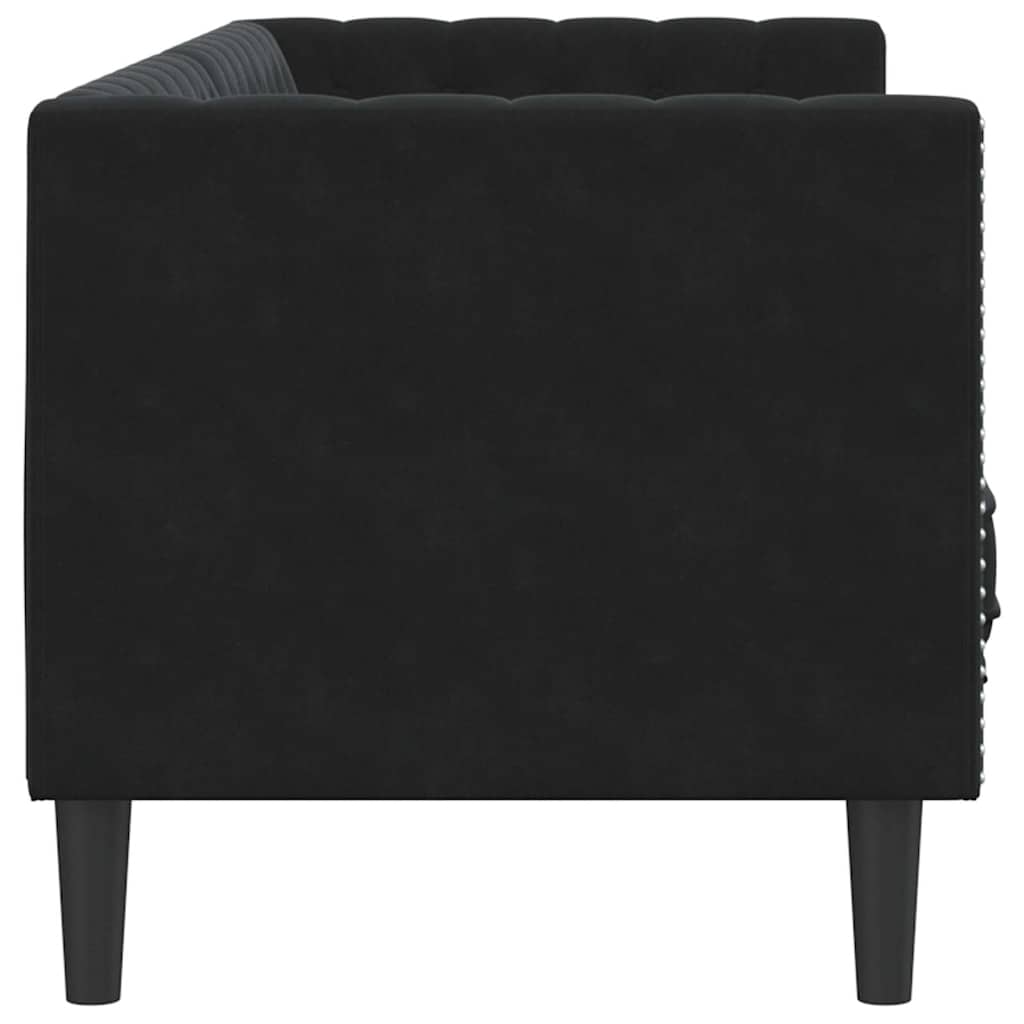 Sofa Black 194 x 74.5 x 70.5 cm Velvet