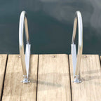 3-Step Dock Ladder Silver 45 x 11.5 x 134 cm Aluminum