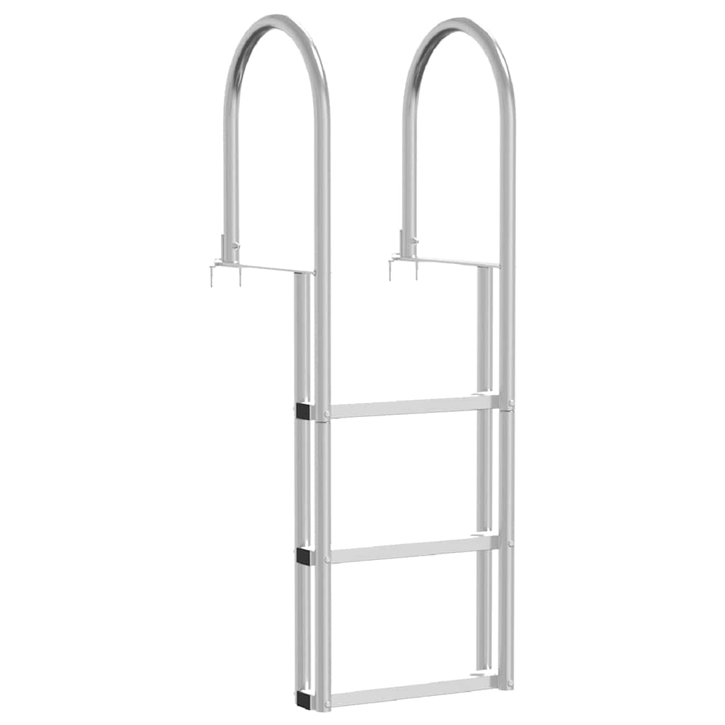 3-Step Dock Ladder Silver 45 x 11.5 x 134 cm Aluminum