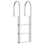 3-Step Dock Ladder Silver 45 x 11.5 x 134 cm Aluminum