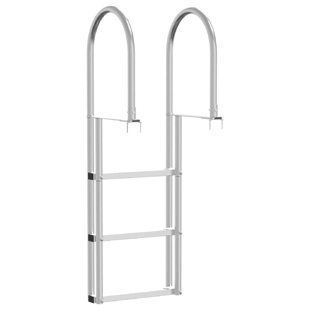 3-Step Dock Ladder Silver 45 x 11.5 x 134 cm Aluminum
