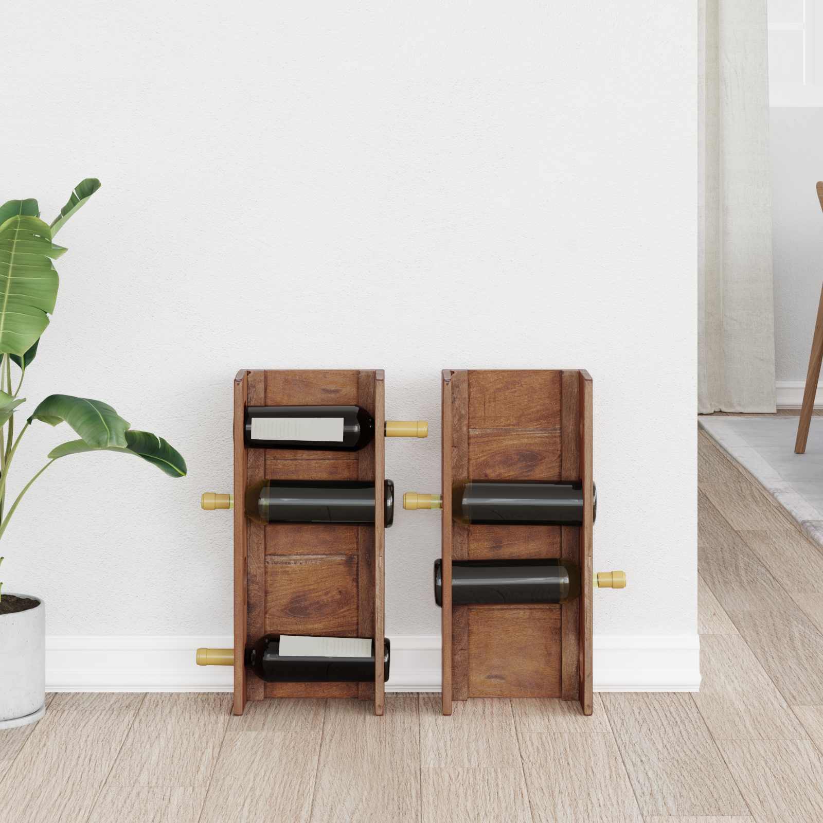 Rack Brown 24 x 13 x 54 cm Solid Mahogany Wood