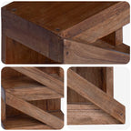 Rack Brown 24 x 14 x 80 cm Solid Mahogany Wood