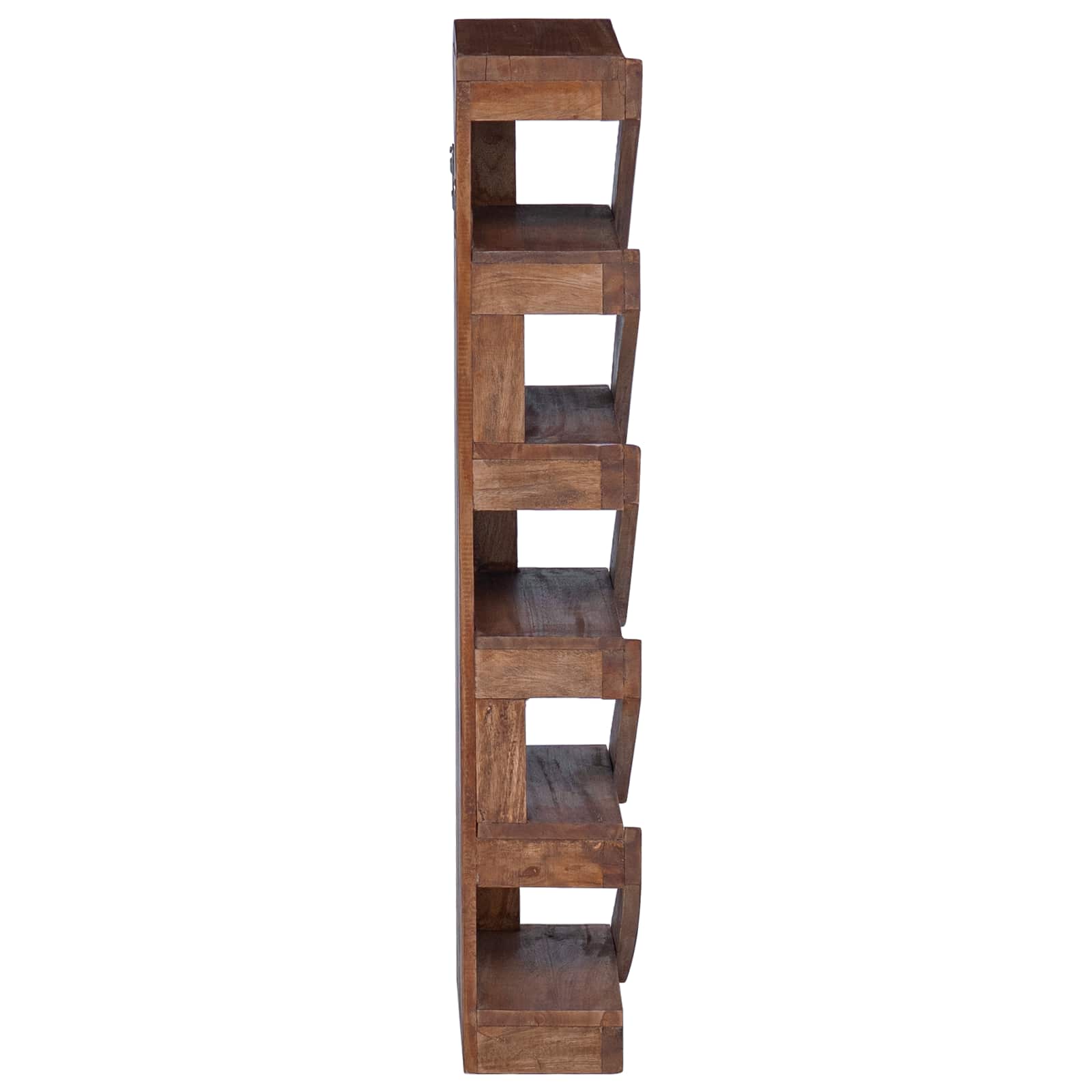 Rack Brown 24 x 14 x 80 cm Solid Mahogany Wood