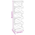 Rack Brown 24 x 14 x 80 cm Solid Mahogany Wood