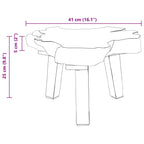 Bedside Table Brown 40 x 40 x 25 cm Solid Reclaim Wood