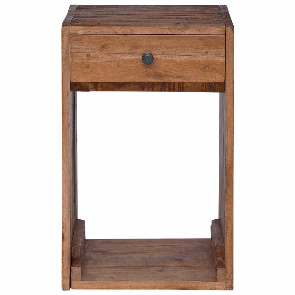 Bedside Table Brown 63 x 30 x 79 cm Solid Mahogany Wood