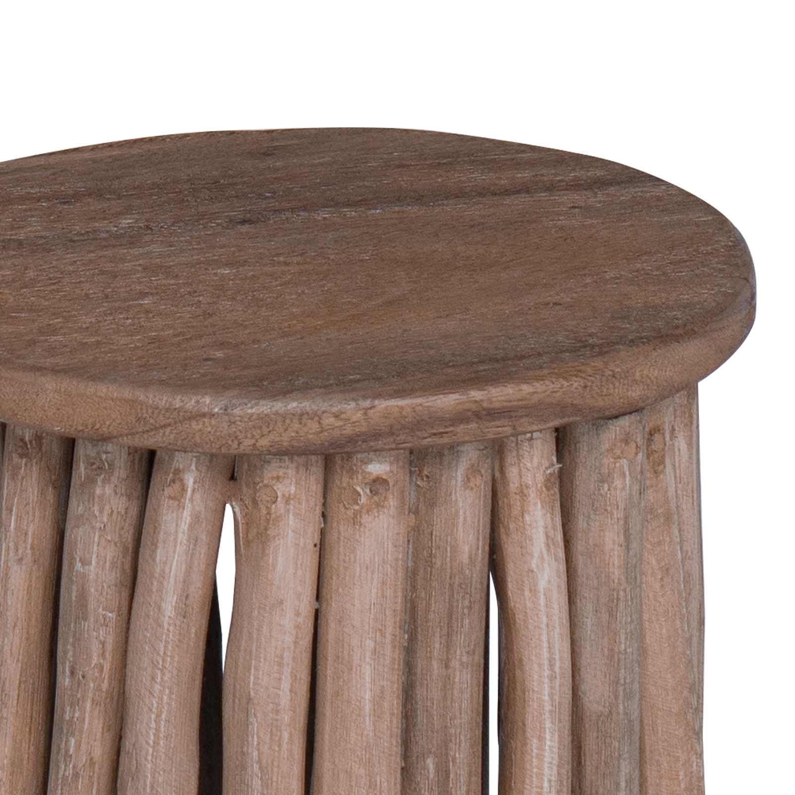 Stool Natural 30 x 30 x 45 cm Solid Teak Wood