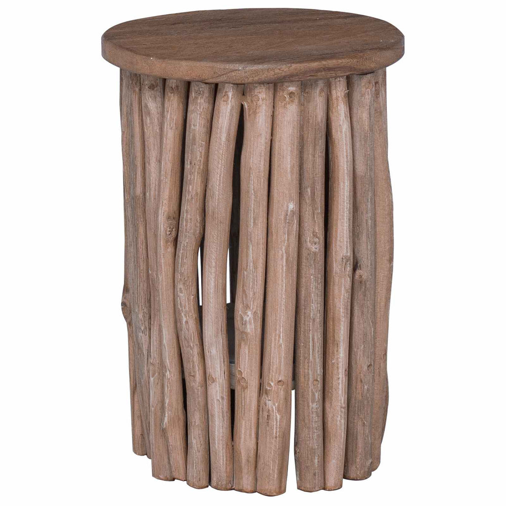 Stool Natural 30 x 30 x 45 cm Solid Teak Wood