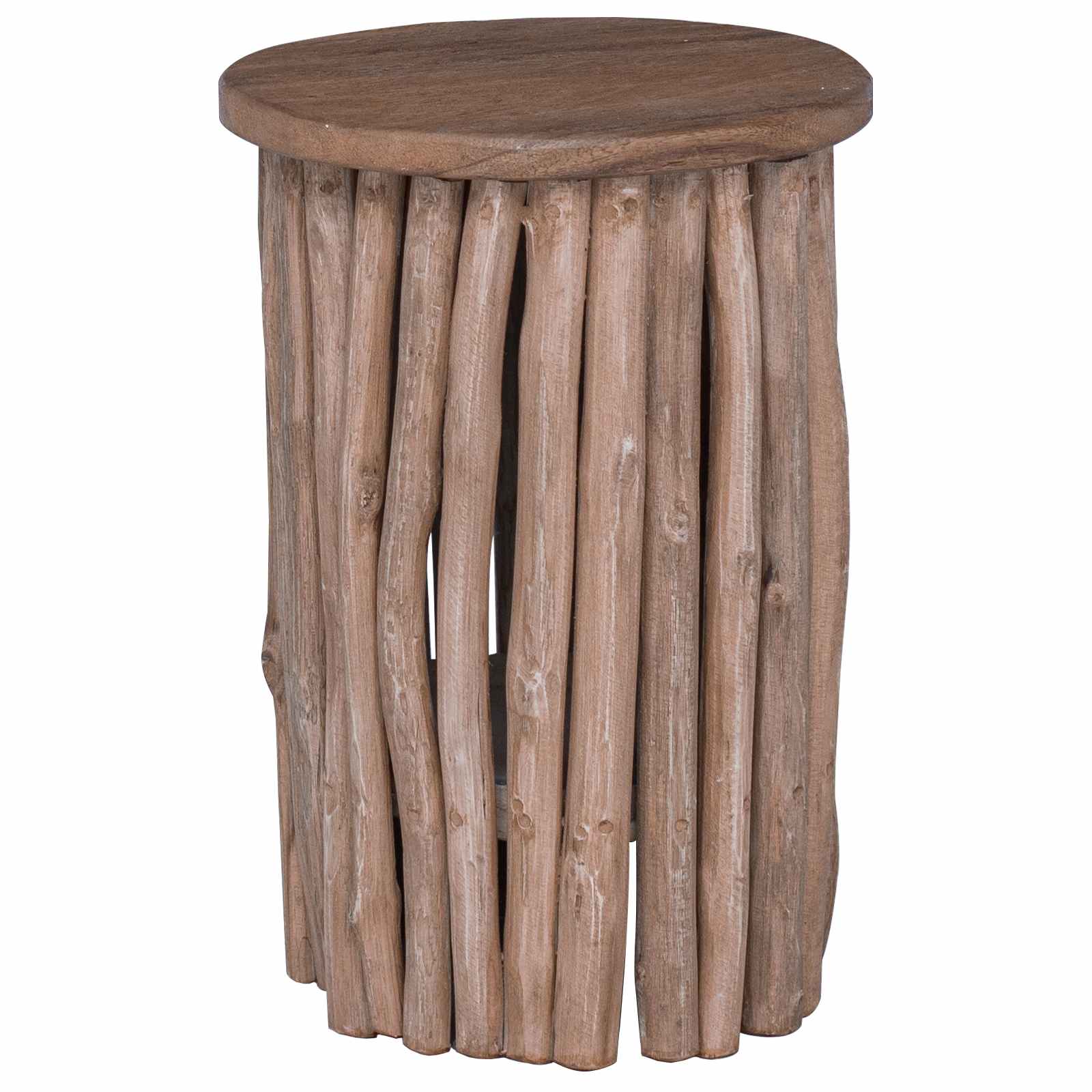 Stool Natural 30 x 30 x 45 cm Solid Teak Wood