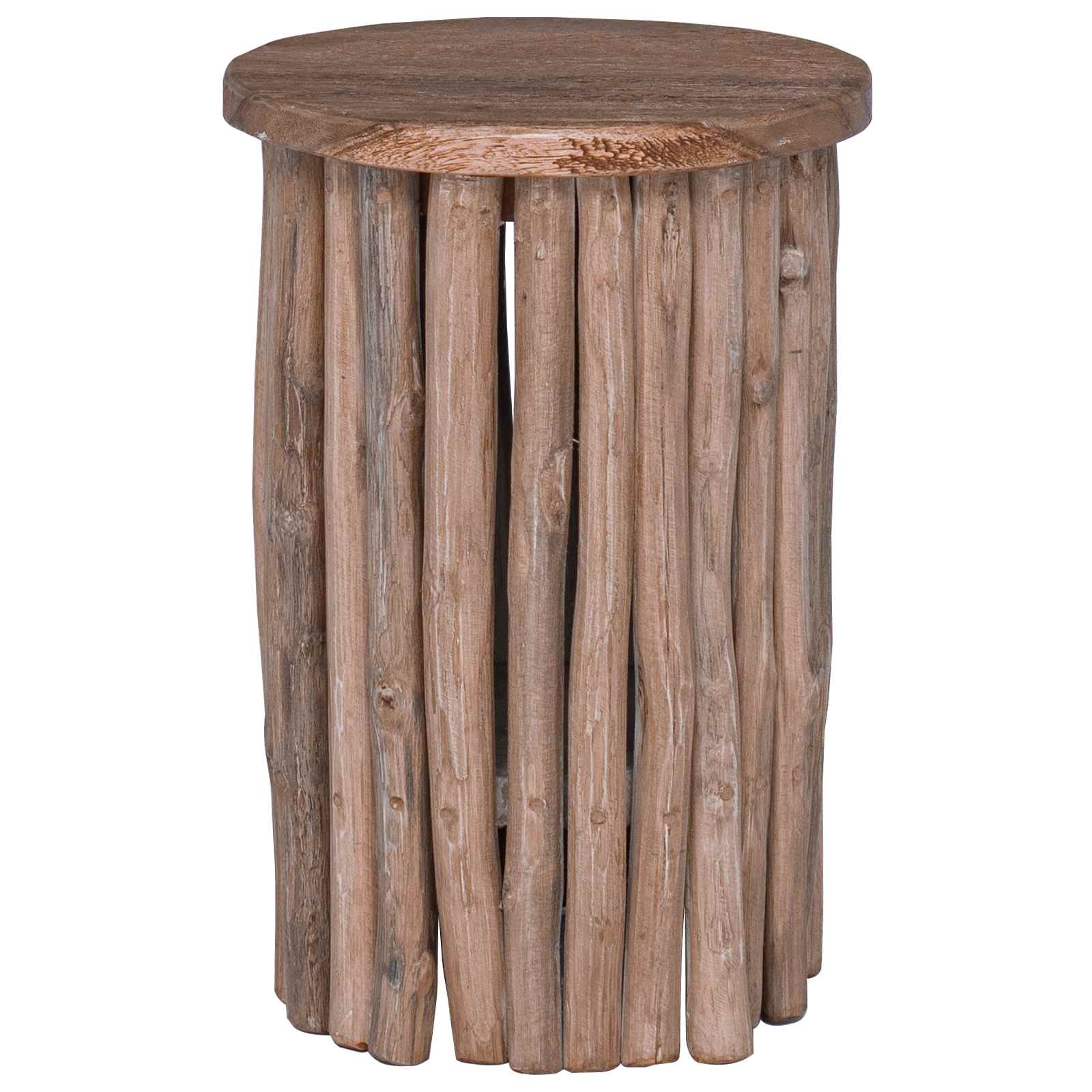 Stool Natural 30 x 30 x 45 cm Solid Teak Wood