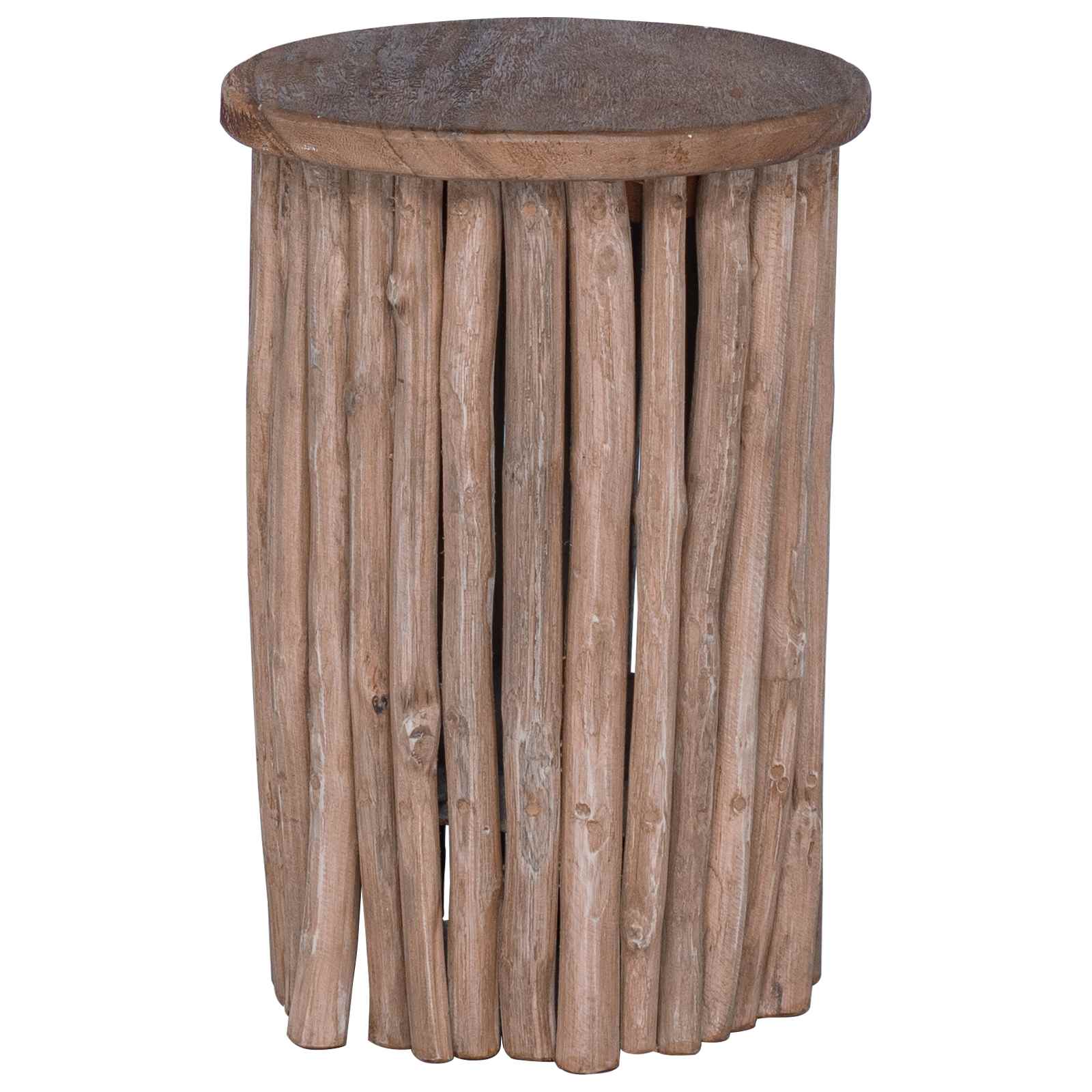 Stool Natural 30 x 30 x 45 cm Solid Teak Wood