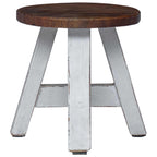 Stool Natural 22 x 22 x 24 cm Mahogany Wood