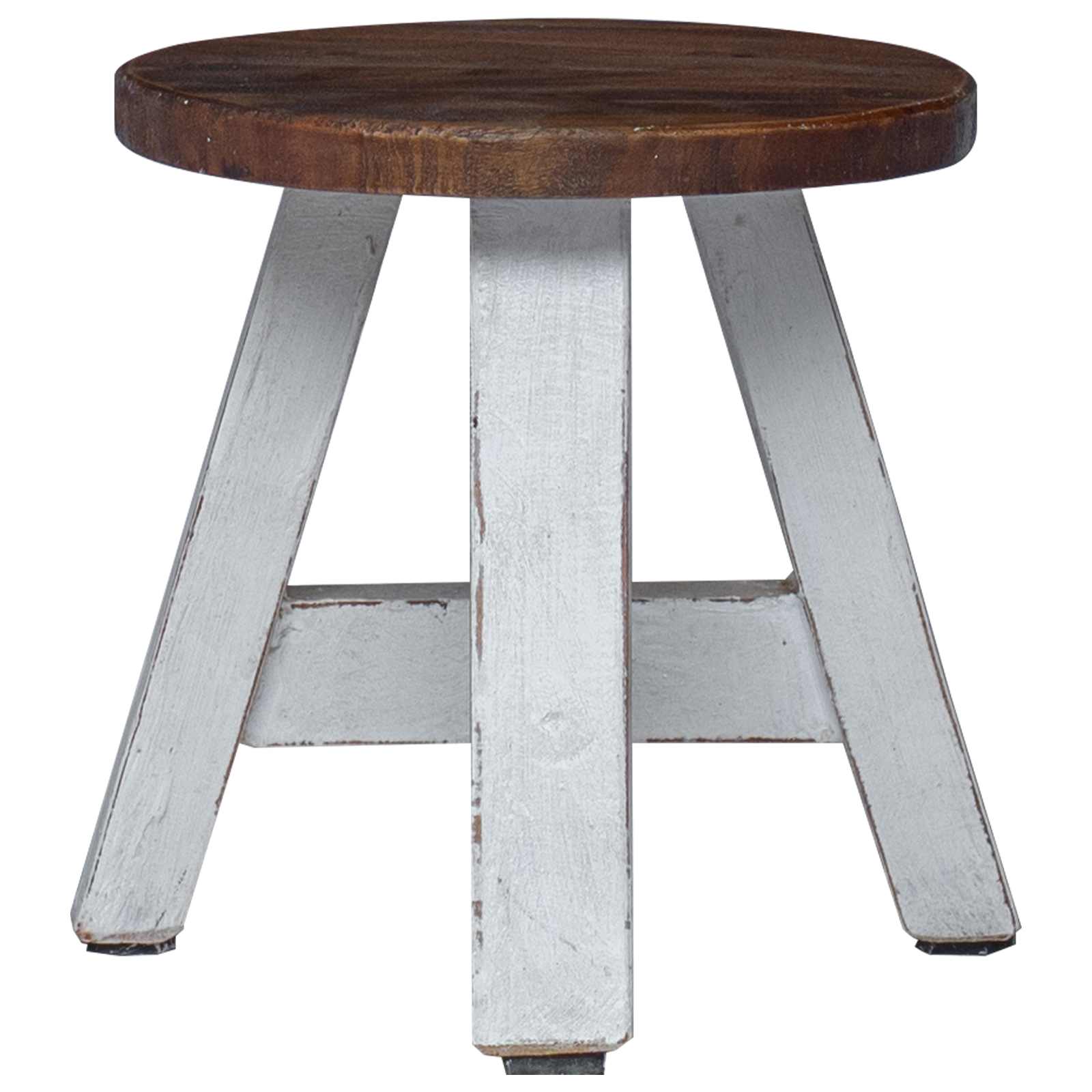 Stool Natural 22 x 22 x 24 cm Mahogany Wood