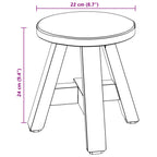 Stool Natural 22 x 22 x 24 cm Mahogany Wood