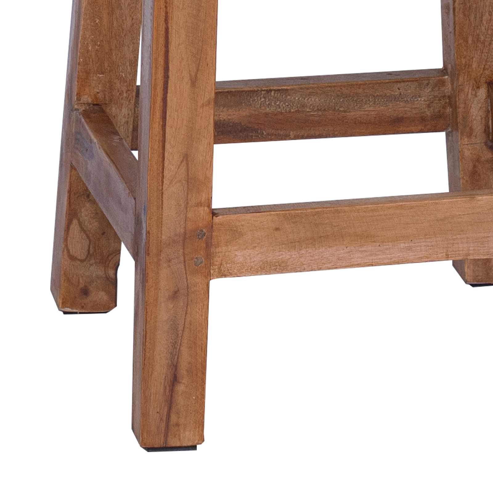 Stool Natural 30 x 30 x 47 cm Mahogany Wood