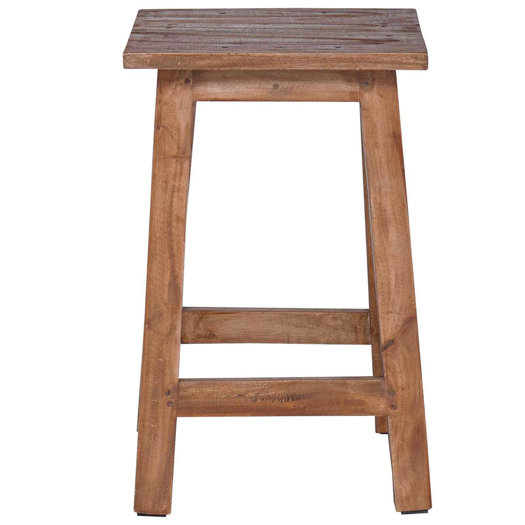Stool Natural 30 x 30 x 47 cm Mahogany Wood