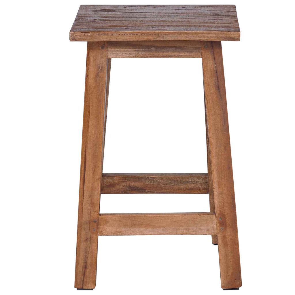 Stool Natural 30 x 30 x 47 cm Mahogany Wood