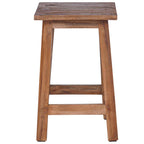 Stool Natural 30 x 30 x 47 cm Mahogany Wood