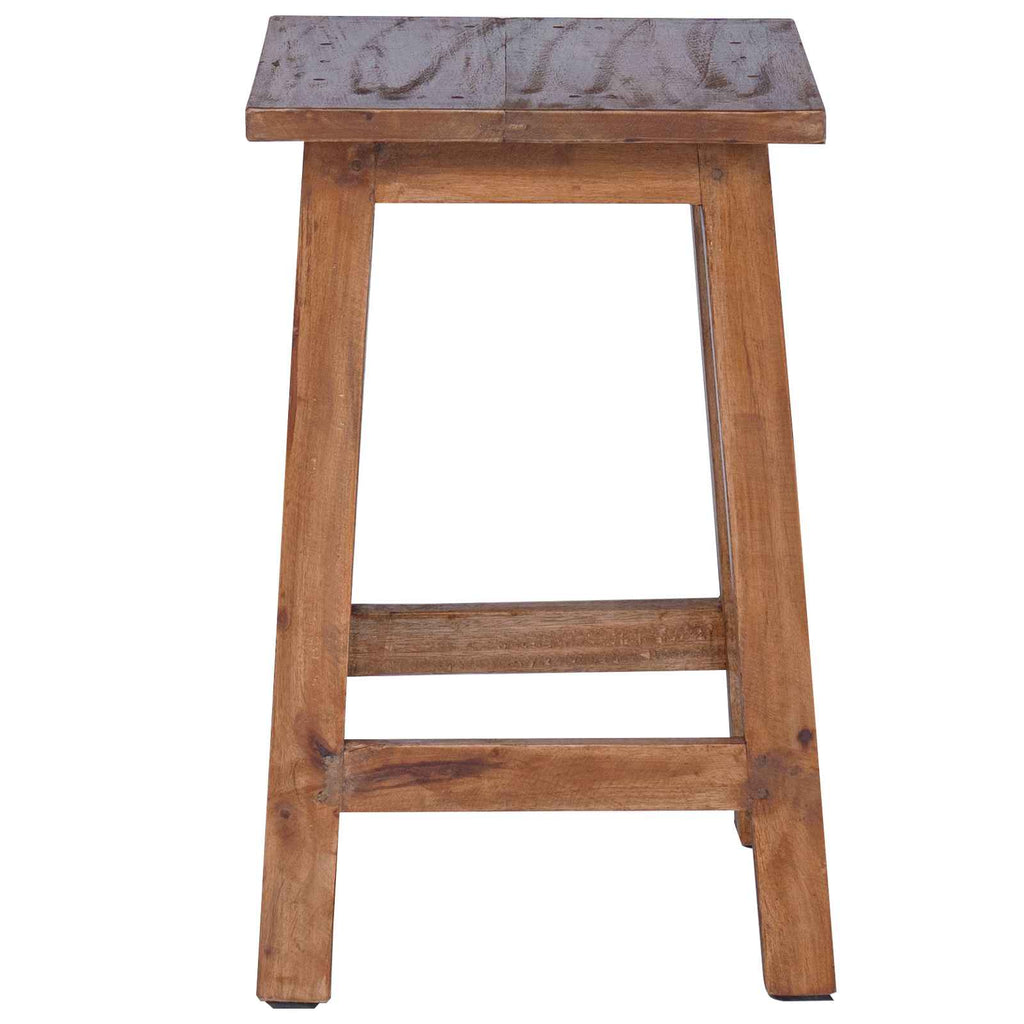Stool Natural 30 x 30 x 47 cm Mahogany Wood