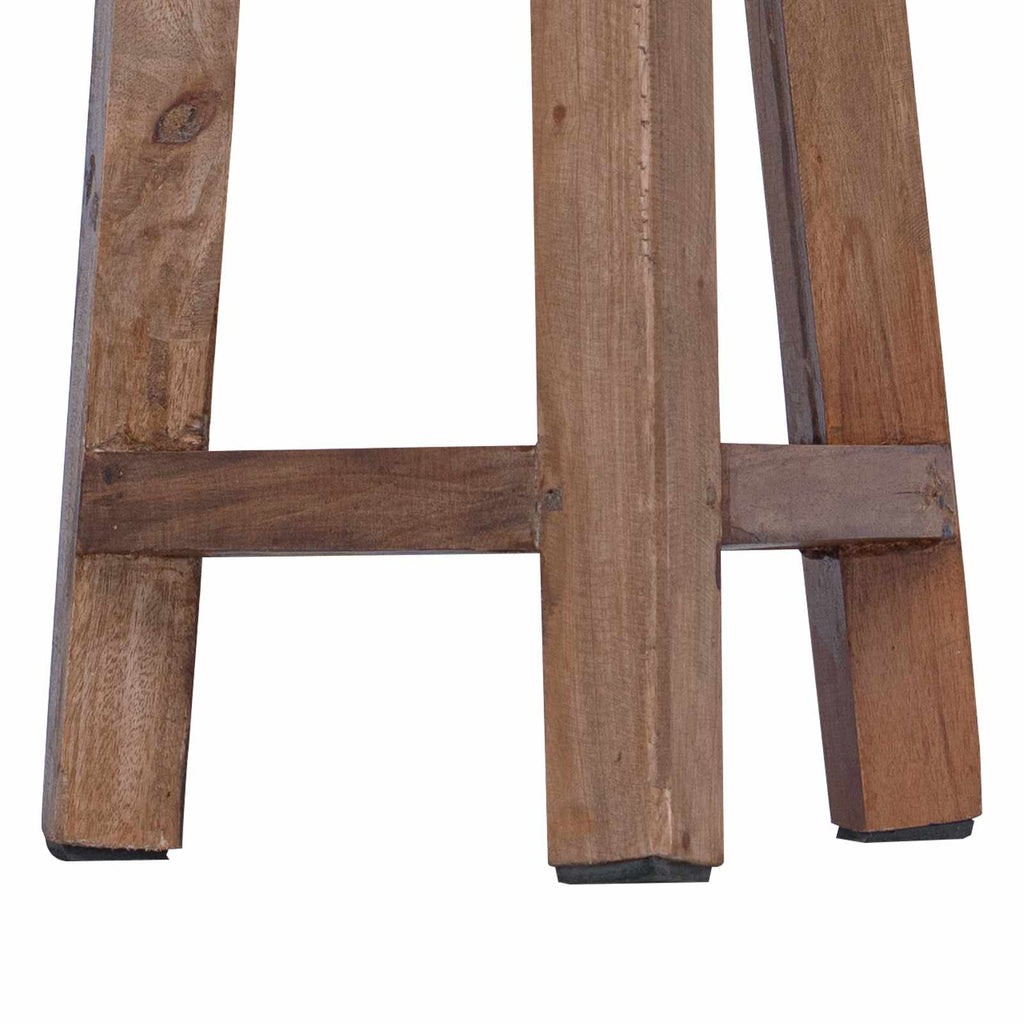 Stool Natural 28 x 28 x 50 cm Mahogany Wood