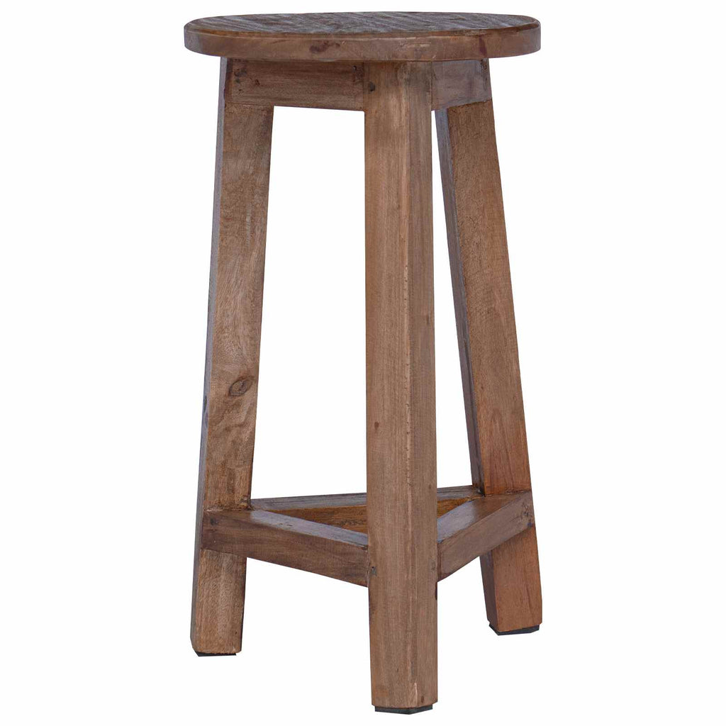 Stool Natural 28 x 28 x 50 cm Mahogany Wood