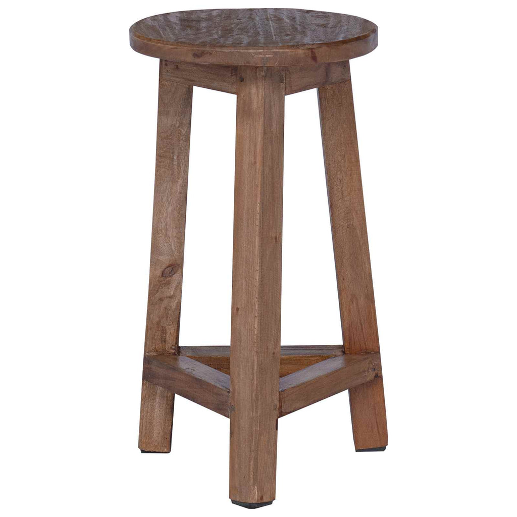 Stool Natural 28 x 28 x 50 cm Mahogany Wood
