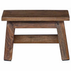 Stool Natural 30 x 20 x 20 cm Mahogany Wood