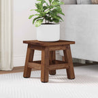 Stool Natural 26 x 26 x 26 cm Mahogany Wood
