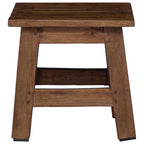 Stool Natural 26 x 26 x 26 cm Mahogany Wood