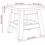 Stool Natural 26 x 26 x 26 cm Mahogany Wood