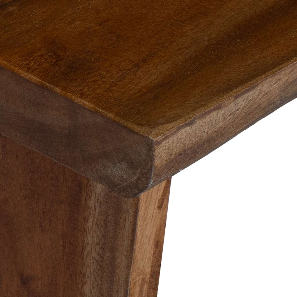 Stool Natural 29 x 20 x 17 cm Mahogany Wood