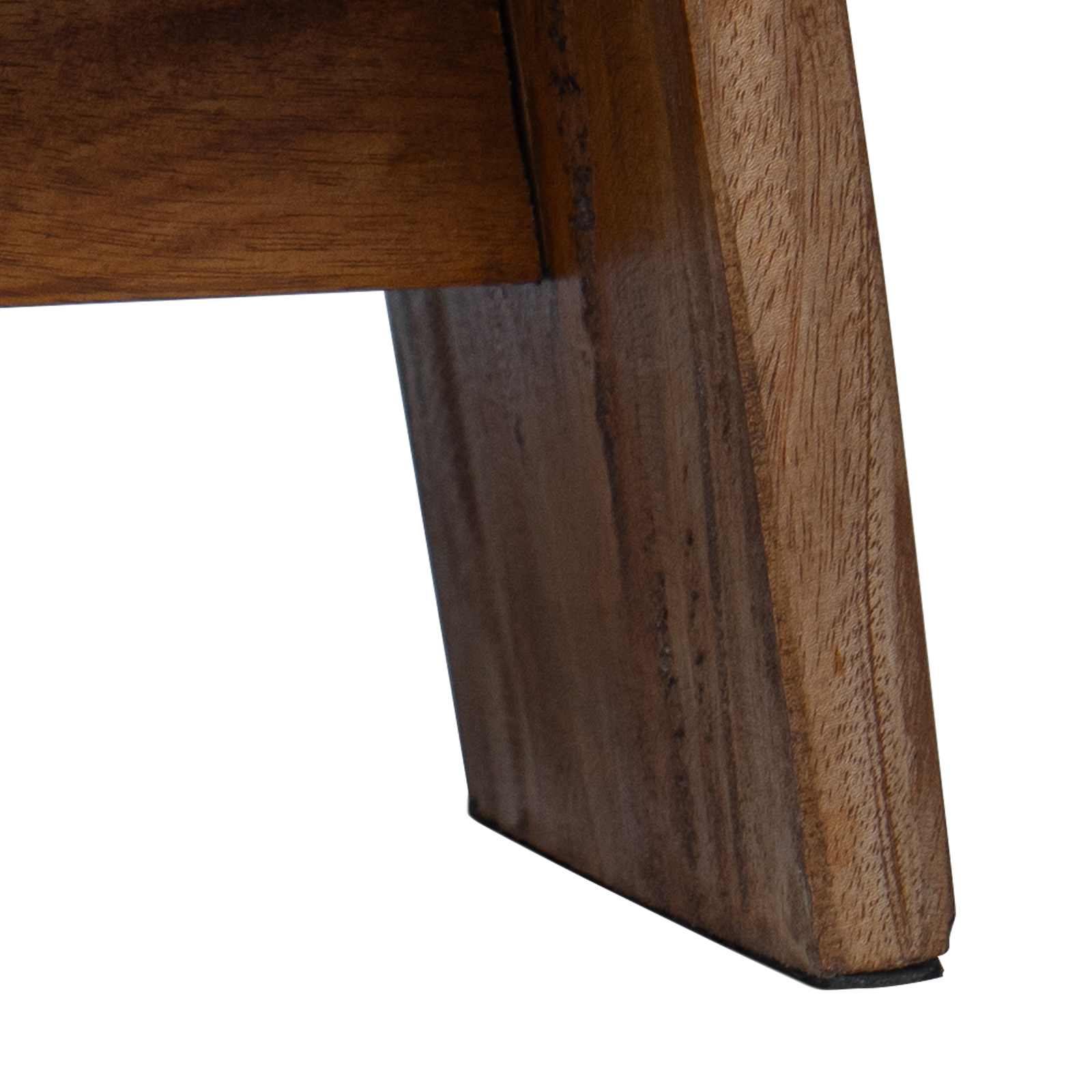 Stool Natural 29 x 20 x 17 cm Mahogany Wood