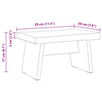 Stool Natural 29 x 20 x 17 cm Mahogany Wood