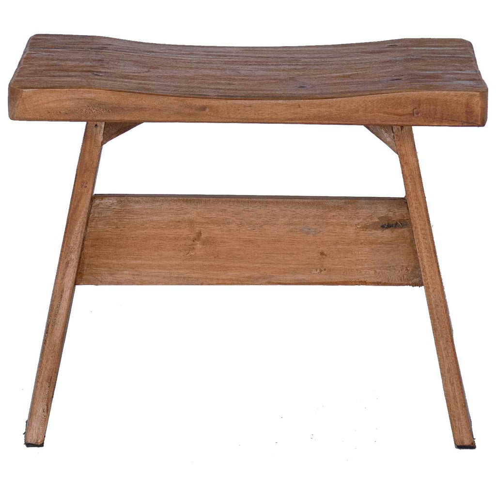Stool Natural 40 x 25 x 31 cm Mahogany Wood